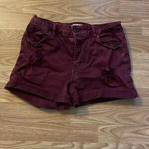 Burgundy Fashion Nova Shorts
